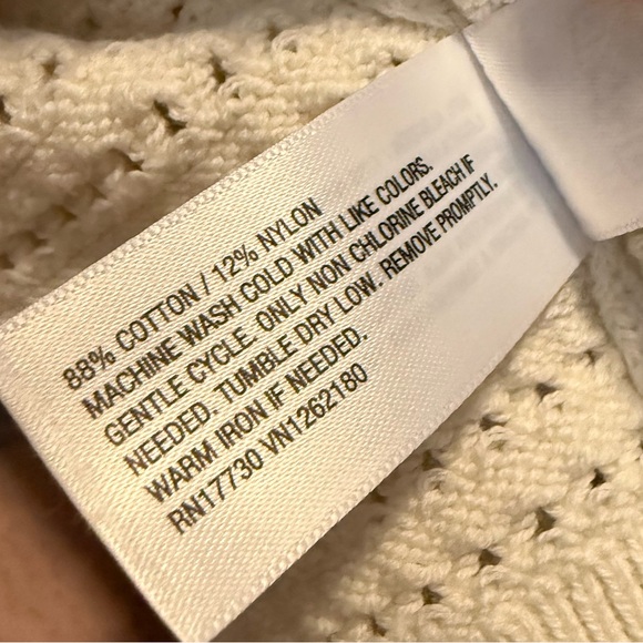 Universal Thread Pointelle Knit Button Vest Cream XXL Boho Cottagecore - Picture 5 of 9